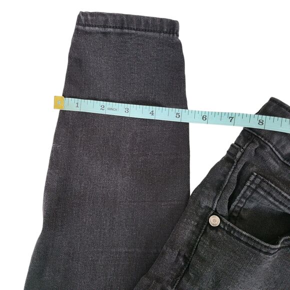 Cotton On 91 High Grazer Skinny Ankle Jeans Women 8 Black Stretchy Pants - Picture 8 of 9
